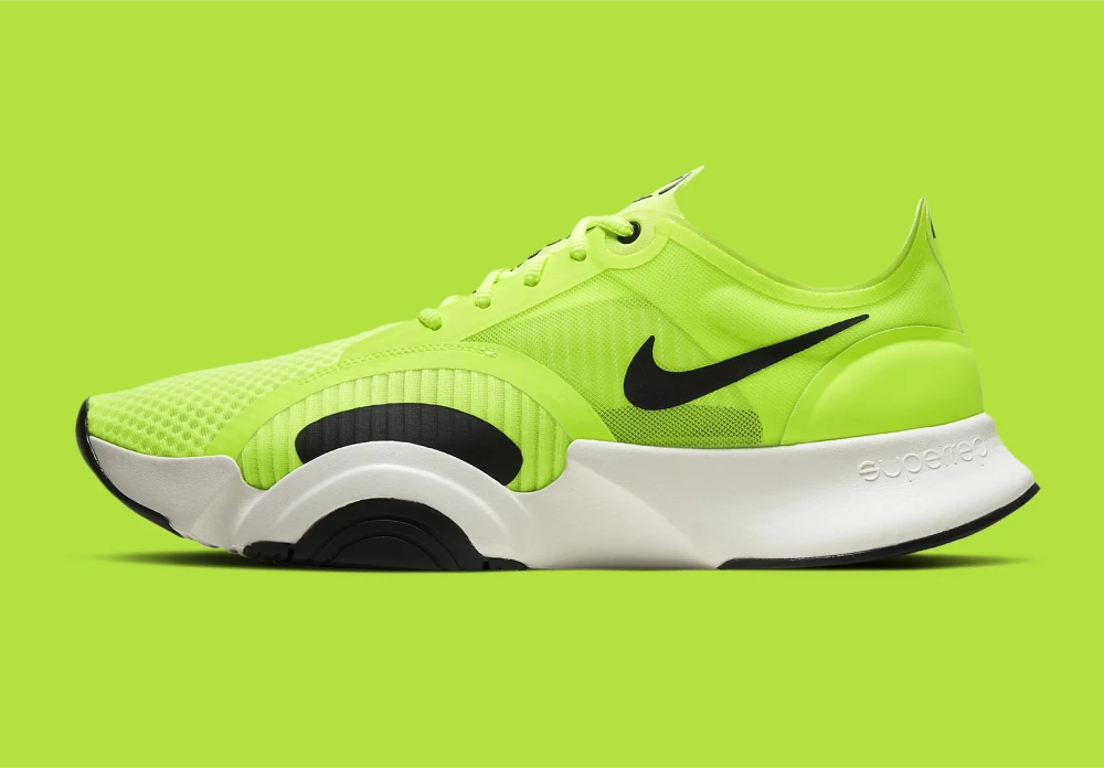 Lime green running shoe